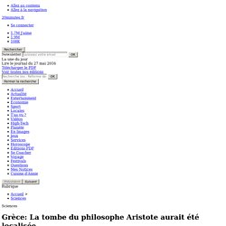 Grèce: La tombe du philosophe Aristote aurait été localisée