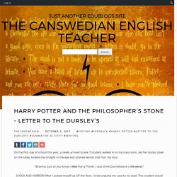 Harry Potter and the Philosopher’s Stone – Letter to the Dursley’s – The Canswedian English Teacher