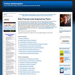 virtual philosopher: Bites Podcasts Links Organised by Theme