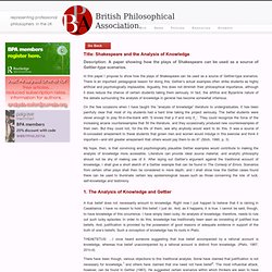 British Philosophical Association – representing professional philosophers in the UK