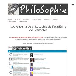 PhiloSophie – Site de philosophie de l'académie de Grenoble