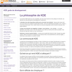 Philosophie-Kde / KDE guide de développement