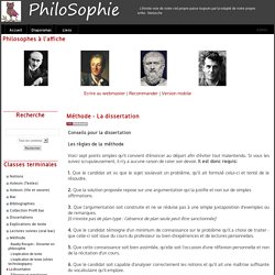 PhiloSophie - Méthode - La dissertation