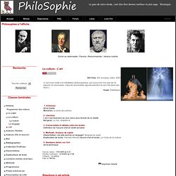 PhiloSophie - La culture - L'art