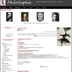 PhiloSophie - Le sujet - Le désir
