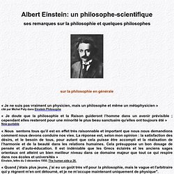 Remarques d'Einstein sur quelques philosophes