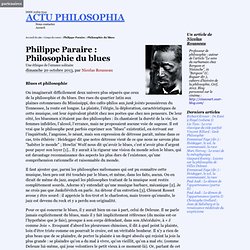 Philippe Paraire : Philosophie du blues