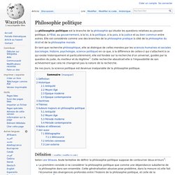 Philosophie politique