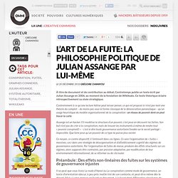 L’art de la fuite: la philosophie politique de Julian Assange par lui-même » Article » OWNI, Digital Journalism