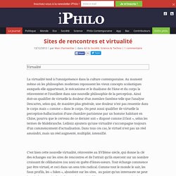 iPhilo – la philosophie en poche » Sites de rencontres et virtualité