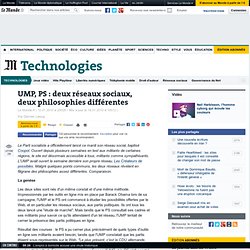 UMP, PS : deux réseaux sociaux, deux philosophies différentes -