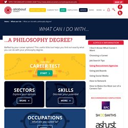 What can I do with a philosophy degree?