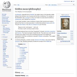Golden mean (philosophy)