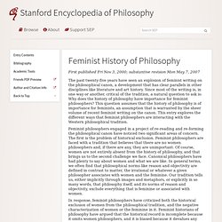 Feminist History of Philosophy