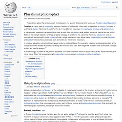 Pluralism (philosophy)