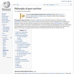 Philosophy of space and time