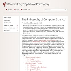 The Philosophy of Computer Science