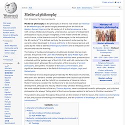 Medieval philosophy