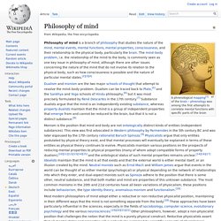 Philosophy of mind