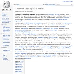 History of philosophy in Poland