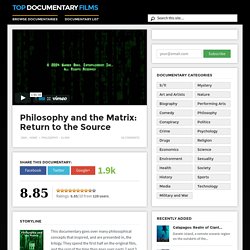 Philosophy and the Matrix: Return to the Source