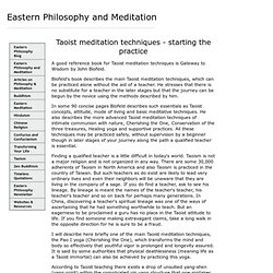 Eastern Philosophy and Meditation