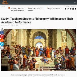 Teaching Students Philosophy Will Improve Their Academic Performance, Shows Study