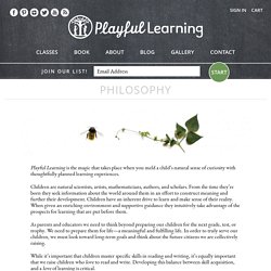 Philosophy - Playful Learning