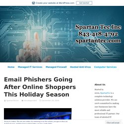 Email Phishers Going After Online Shoppers This Holiday Season
