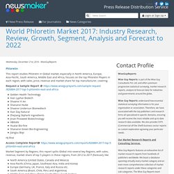 World Phloretin Market 2017: Industry Research, Review, Growth, Segment, Analysis and Forecast to 2022