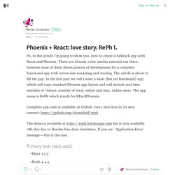 Phoenix + React: love story. RePh 1.