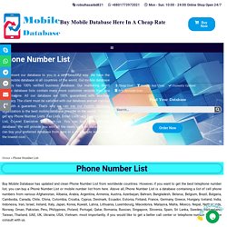 Cell Phone Number List