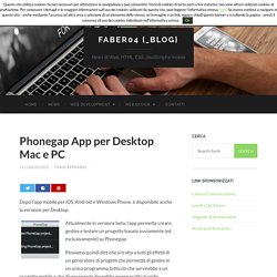 Phonegap App per Desktop Mac e PC