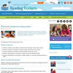 Phonemic Awareness Assessment