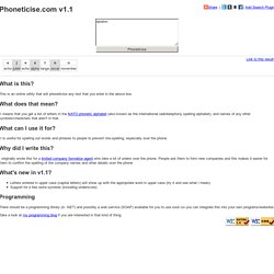 Phoneticise.com