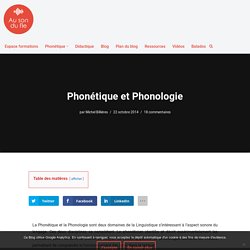 Phonétique et Phonologie — Au son du fle - Michel Billières