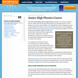 Phonics Program: Junior High Phonics Course