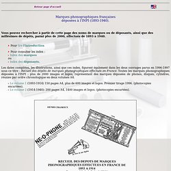 Marques phonographiques françaises déposées à l'INPI.