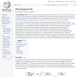 Phonological rule - Wikipedia
