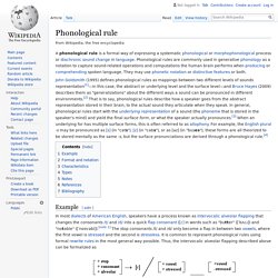 Phonological rule