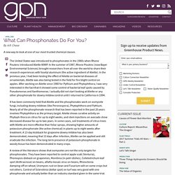 What Can Phosphonates Do For You? – (Fosetyl)