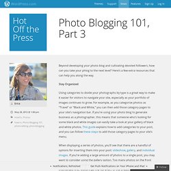 Photo Blogging 101, Part 3