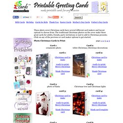 Printable Christmas card templates with photo covers - free Christmas cards that you can personalize and print online