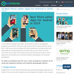 10 Best Photo editor Apps for Android in 2019