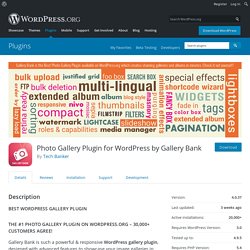 Gallery Bank - Responsive Photo Gallery Albums