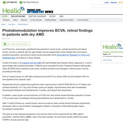 Photobiomodulation improves BCVA, retinal findings in patients with dry AMD