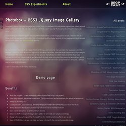 Photobox – CSS3 jQuery image gallery – dropthebit