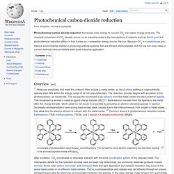 Photochemical carbon dioxide reduction