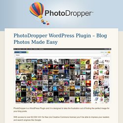 Get the Photo Dropper Flickr Wordpress Plugin