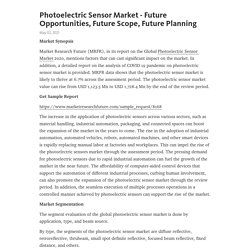 Photoelectric Sensor Market - Future Opportunities, Future Scope, Future Planning – Telegraph